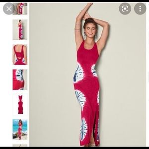 Tie dye maxi dress- cut out back from Venus